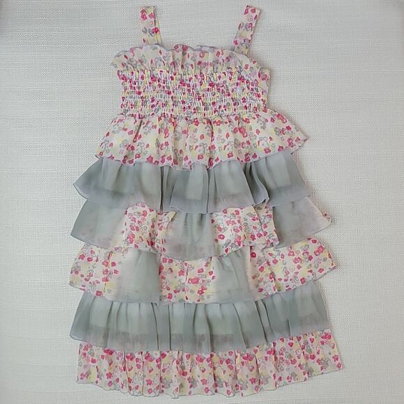 DKNY tiered chiffon sundress size 6 - Picture 1 of 7